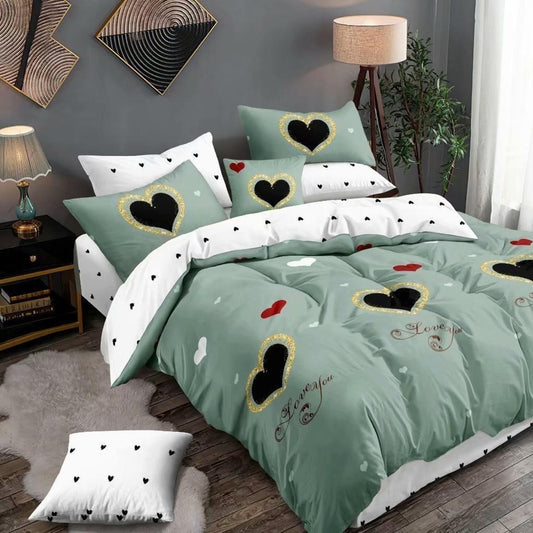 Singl posteljina sa srcima – 3 dela (140x220 cm) - mojaposteljina.rs