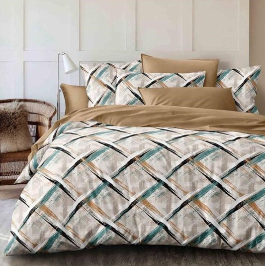 Singl posteljina Karo moderni dezen – 3 dela (140x220 cm) - mojaposteljina.rs