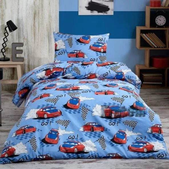 Dečija posteljina Autići – 100% pamuk (140x200 cm) - mojaposteljina.rs