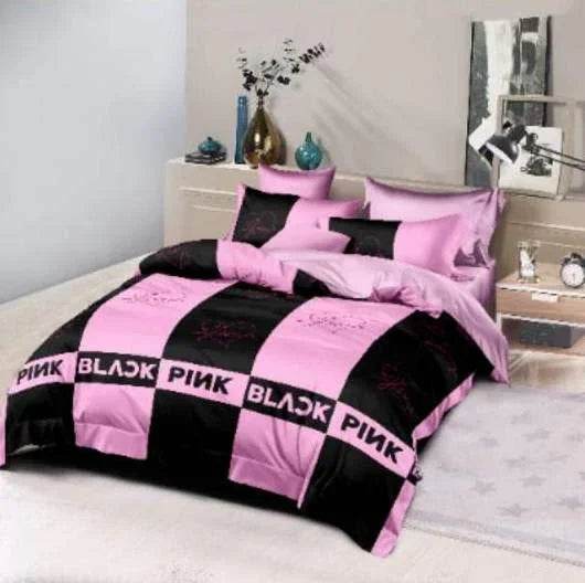 Pink Black Lux Singl Posteljina - mojaposteljina.rs
