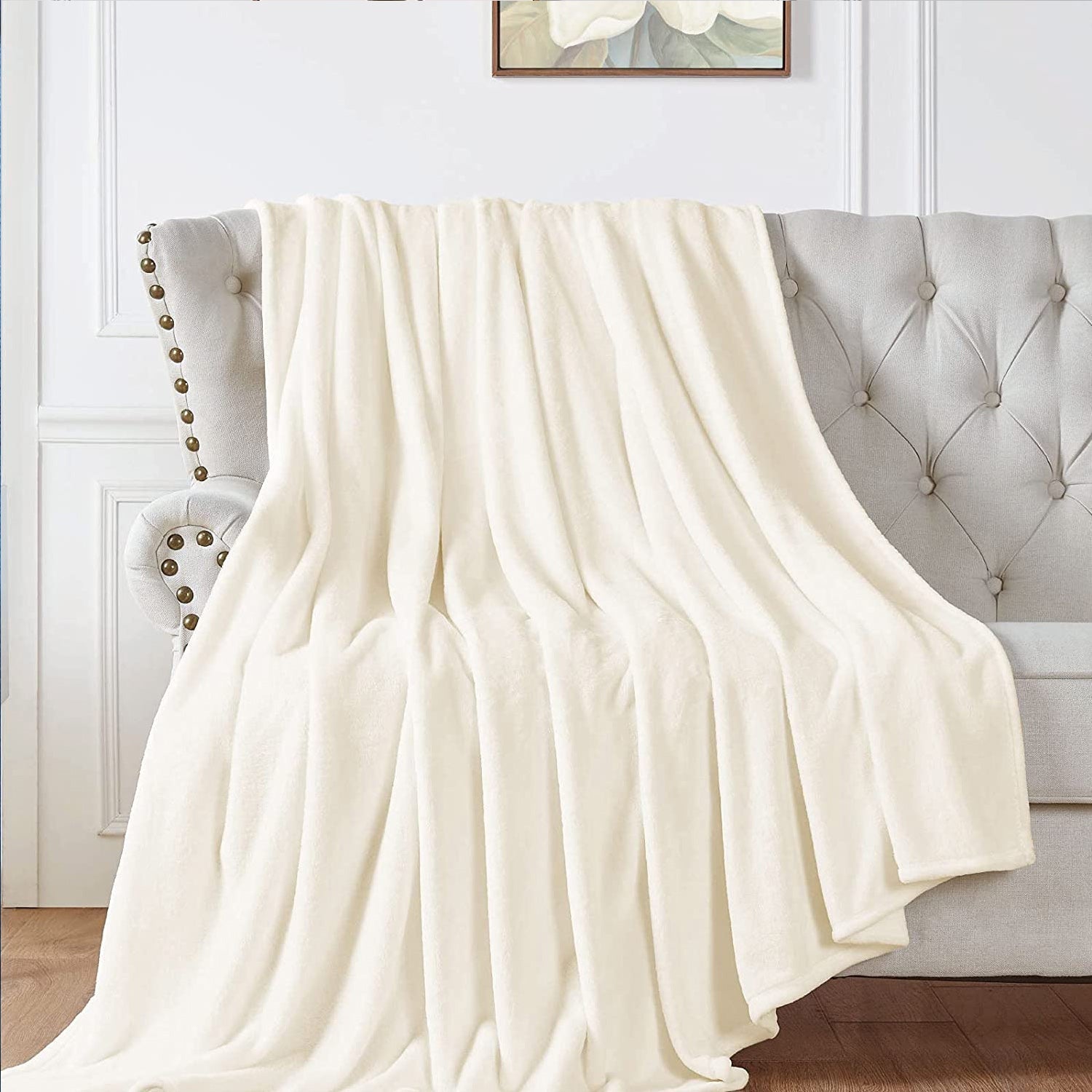 White Cream Plišano Ćebe-mojaposteljina