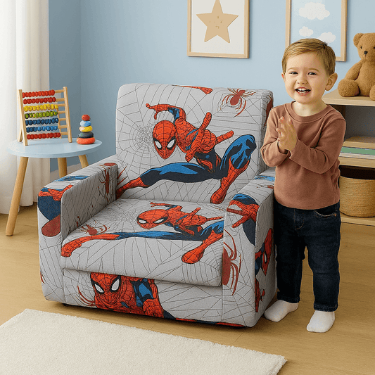 Dečija Srednja fotelja sa motivom Spajdermena – za male superheroje u akciji! - mojaposteljina.rs