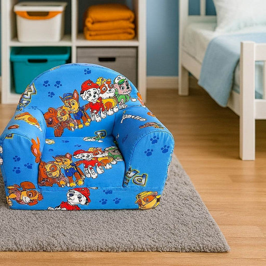 Dečija Mala fotelja Paw Patrol – Plava fotelja za mališane od 1 do 5 godina - mojaposteljina.rs