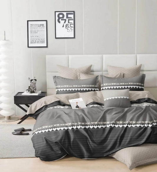Grey Heart Lux Bračna Posteljina - mojaposteljina.rs