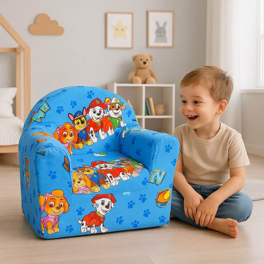 Dečija Mala fotelja Paw Patrol – Plava fotelja za mališane od 1 do 5 godina - mojaposteljina.rs