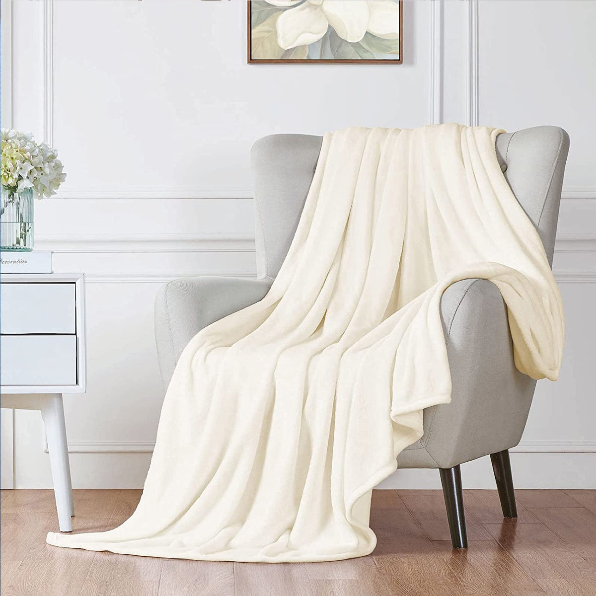 White Cream Plišano Ćebe-mojaposteljina